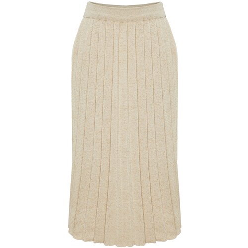 Trendyol Skirt - Beige - Midi Slike