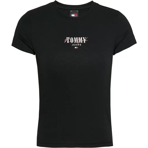 Tommy Jeans Curve Majica mornarska / roza / črna / bela