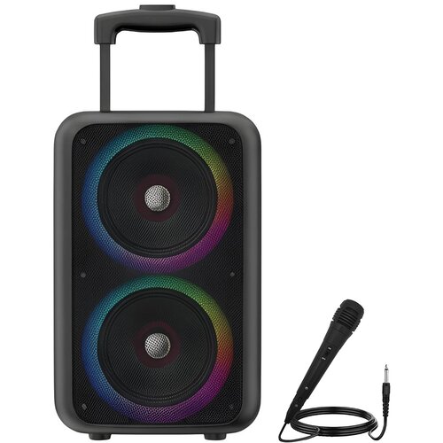 AVIZAR Bluetooth zvočnik prenosni 41&times;26cm svetleč 2x zvočnika 5W z mikrofonom, Črna, (5000250568) Cene
