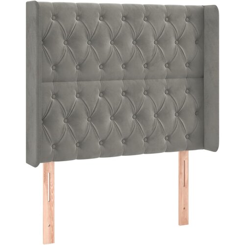  LED uzglavlje svjetlosivo 93 x 16 x 118/128 cm bar&amp;scaron;unasto Slike