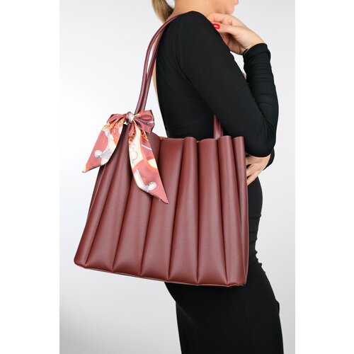 LuviShoes BAKEL Burgundy Women's Shoulder Bag Slike