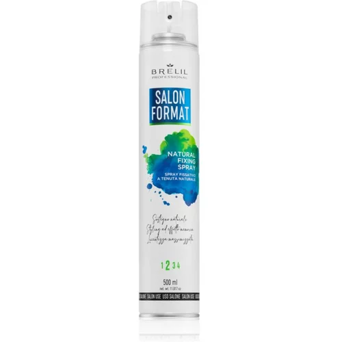 Brelil Numéro Salon Format Natural Fixing Spray lak za kosu za učvršćivanje i oblik 500 ml