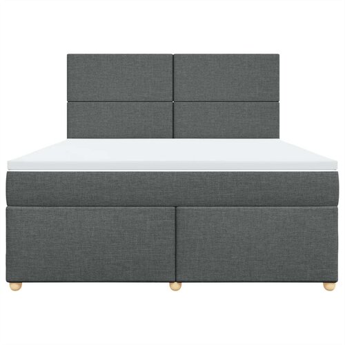 vidaXL Box spring postelja z vzmetnico temno siva 180x200 cm blago Cene
