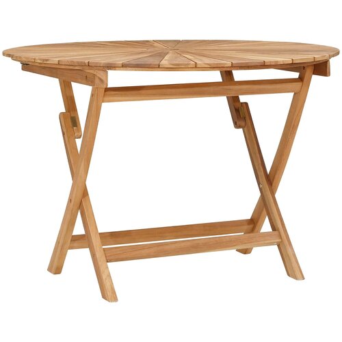  Preklopni vrtni stol Prirodna &Oslash; 110 x 75 cm Čvrsto teak drvo - &Oslash; 110 x 75 cm Cijene