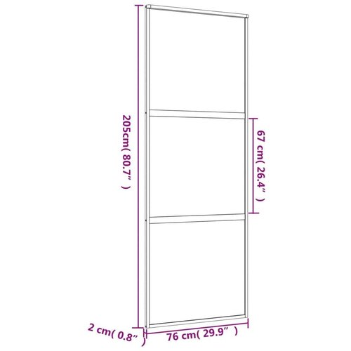 vidaXL Klizna vrata zlatna 76x205 cm matirano staklo ESG i aluminij Cene