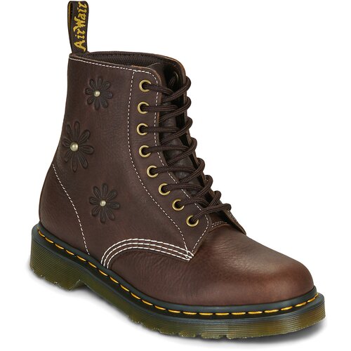 Dr. Martens Pol&scaron;kornji Pascal Flower Dark Brown Grizzly Kostanjeva Cene