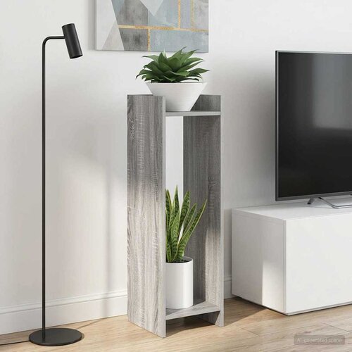  Stalak za biljke s policom 2 pcs Sivi Sonoma 30 x 30 x 100 cm Cene
