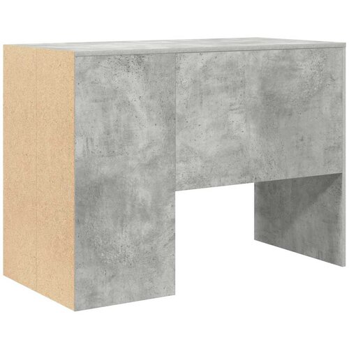  Stol s policom Betonski sivi 102 x 50 x 75 cm Konstruirano drvo Slike