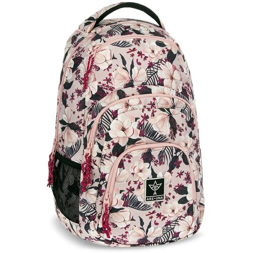 Ars Una flowery pink cvjetni AU-2 školska torba, ruksak 32x46x22cm Cene