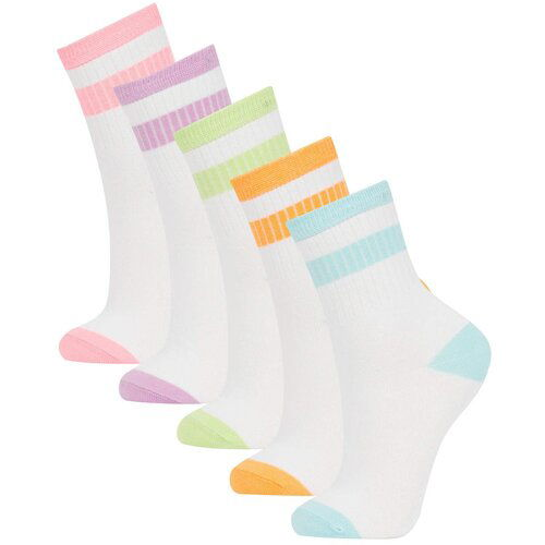 Defacto Girls Fit 5 Piece Cotton Long Socks Slike