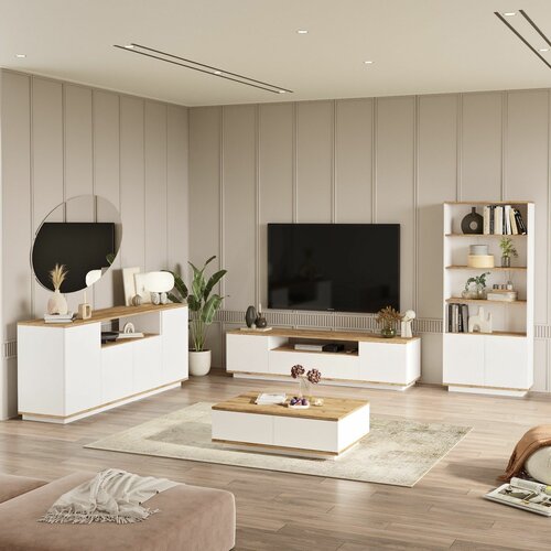 FR19-AW atlantic pinewhite living room furniture set Slike