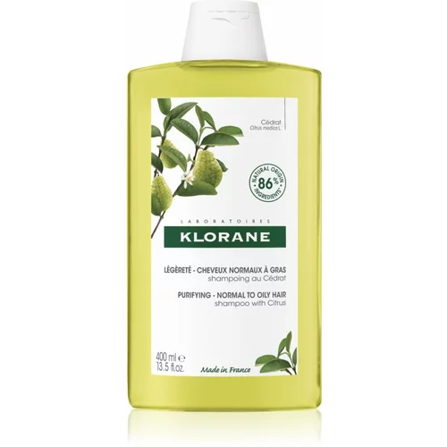 Klorane Cédrat šampon za čišćenje za normalnu i masnu kosu 400 ml