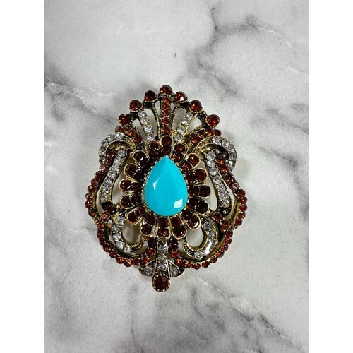 Kesi Brooch XZ459-109 gold + blue Cene