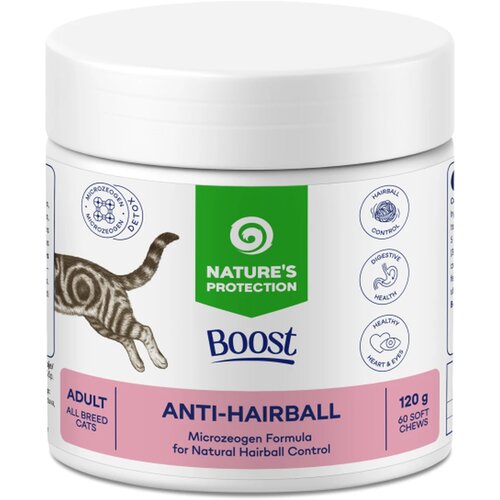 Nature&amp;#039;s Protection Boost Anti-Hairball poslastice za mačke, protiv kuglica dlake Slike