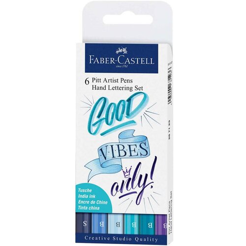 Faber-Castell Flomastri Faber-Castell Pitt Lettering Vibes, 6 kosov Cene
