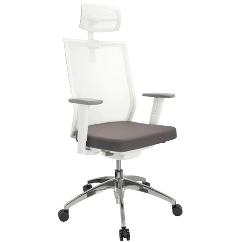 MID.YOU Pisarniški Stol Aspen White Pro, Bela, Siva Cene