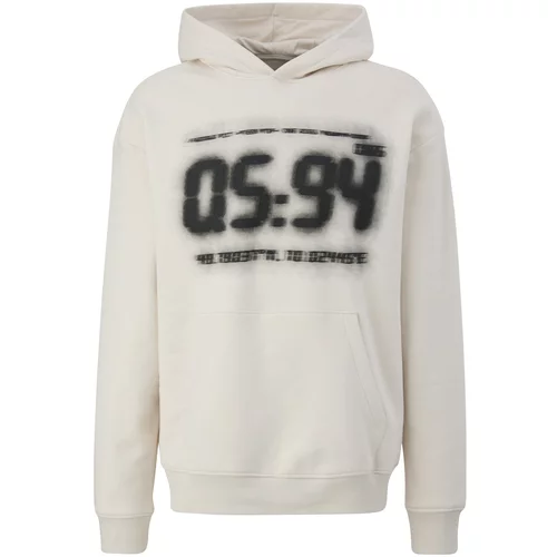 QS by s.Oliver Sweater majica crna / prljavo bijela