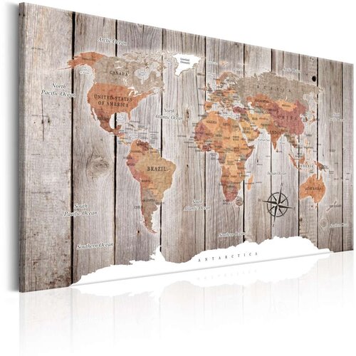  Slika - World Map: Wooden Stories 90x60 Slike