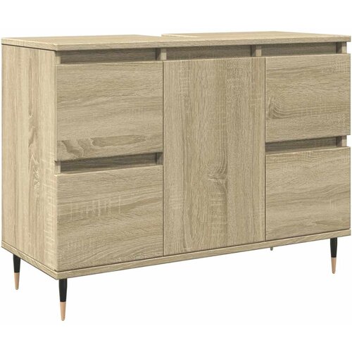 Maison Chic Kopalniška omarica - Kopalniški kabinet sonoma hrast 80x33x60 cm inženirski les, (21794591) Cene
