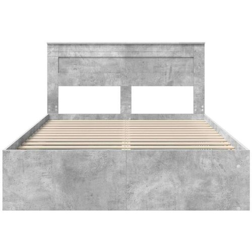  Okvir za krevet Beton 140 x 200 cm Čvrsto borovo drvo Slike