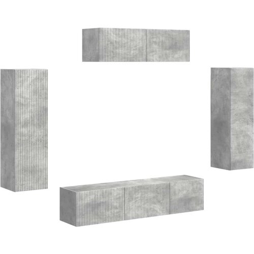 3 TV omarica 5 pcs Betonsko siva - - Siva - 65.4 - 31 x 29,5 x 100 cm - 2025-vidaXL-Uvoz_2 Slike