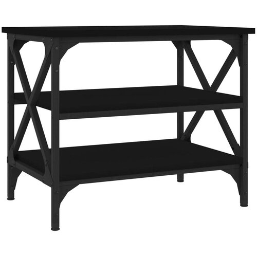  Bočni stolić crni 55 x 38 x 45 cm od konstruiranog drva Slike