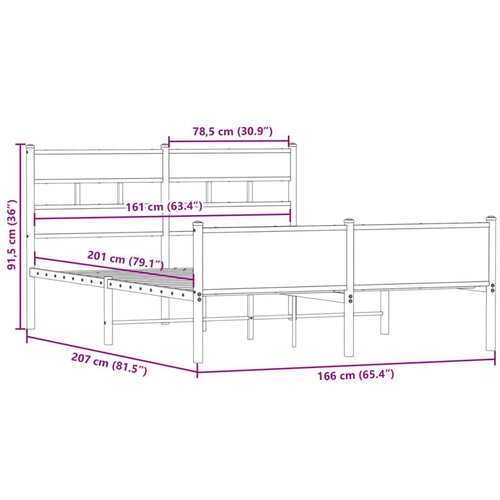  okvir kreveta bez madraca boja hrasta 160x200 cm Slike