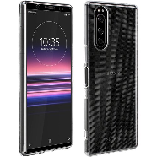 AVIZAR 360° zašcitni paket: Silikonsko ohišje iz kaljenega stekla iz gela - prozoren crn obris str. Sony Xperia 5, (20599502) Cene