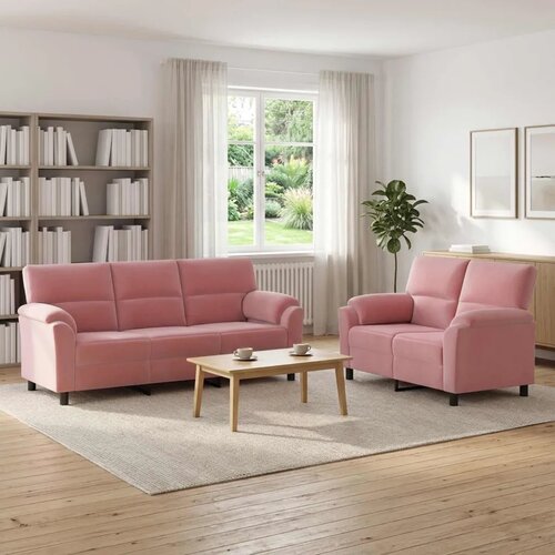  Set sofe 2 pcs Ružičasta Bar&scaron;un - Ružičasta 2-sjedalo (120 cm) + 3-sjedalo Cijene