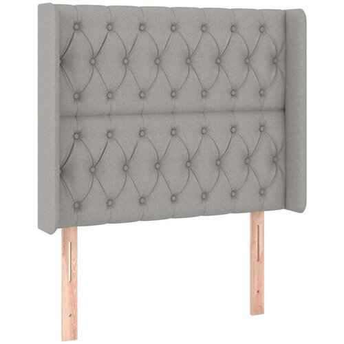  Krevet box spring s madracem LED svjetlosivi 90x190 cm tkanina Slike