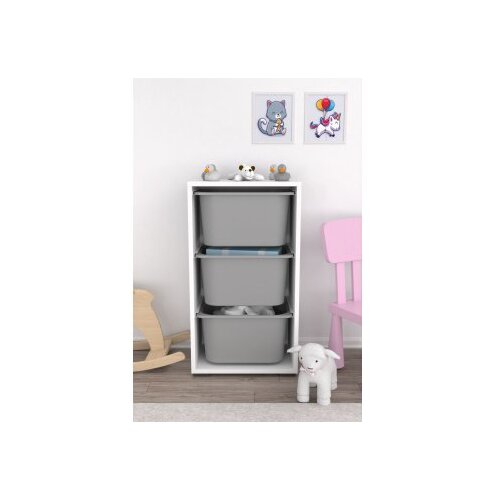 Hanah home vi&amp;scaron;enamenska polica bronz 3D white grey Slike