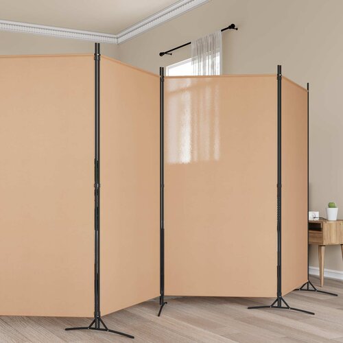  5-Panelni Pregrađivač Bež 433 x 180 cm Tkanina Slike