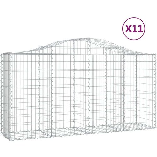  Lučne gabionske košare 11kom 200x50x100/120cm pocinčano željezo Cijene