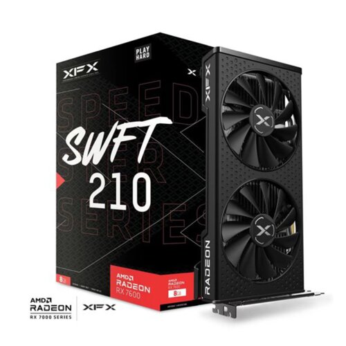 XFX VGA SPEEDSTER SWFT210 RADEON RX7600 CORE 8GBGDDR6 HDMI 3xDP, AMD RDNA&amp;trade; 2 Slike