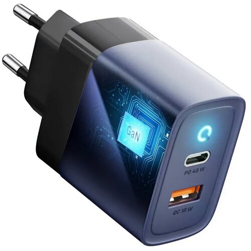 Forcell F-Energy GaN omrežni polnilec &amp;ndash; 45 W s priključkoma: USB C in USB A s PD in QC 4.0 polnjenjem Slike