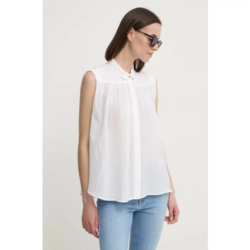 PepeJeans Košulja MINA za žene, boja: bijela, relaxed, s klasičnim ovratnikom, PL304892