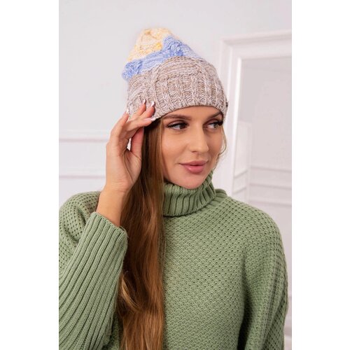 Kesi Cap with fleece Dolores K303 dark beige+blue+yellow Cijene