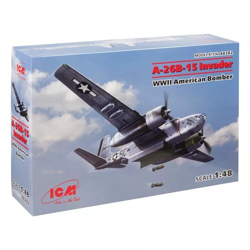 ICM model kit aircraft - A-26B-15 invader wwii american bomber 1:48 Slike