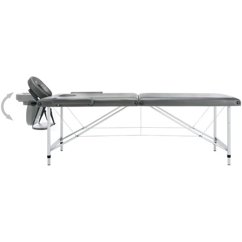  Stol za masažu s 2 zone aluminijski okvir antracit 186 x 68 cm Slike