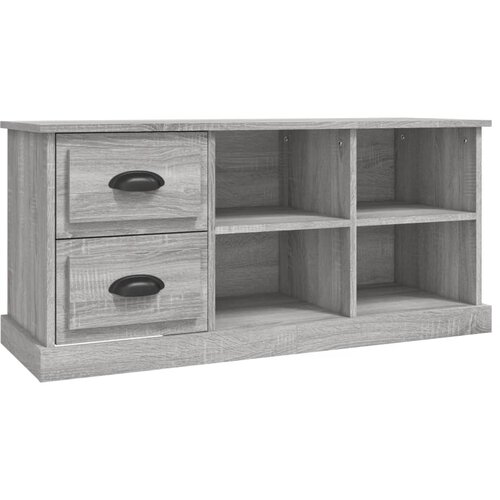 Maison Chic TV omarica - TV enota - Televizijska omarica siva sonoma 102x35,5x47,5 cm inženirski les, (21700154) Slike