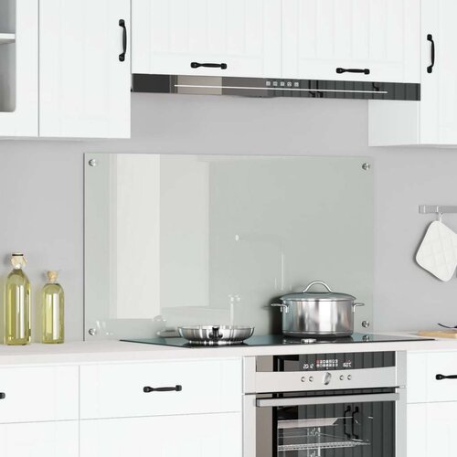 vidaXL Kuhinjski Backsplash Prozoren Steklo 120 x 60 cm Vzdržljiv Cene