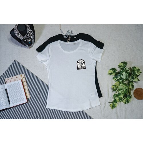 POWERED by coffee - Strukirana majica Bela 2XL Cene