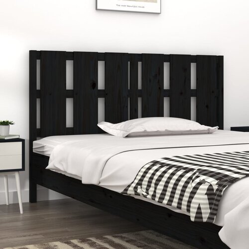 vidaXL Uzglavlje za krevet crno 155,5 x 4 x 100 cm od masivne borovine Cene