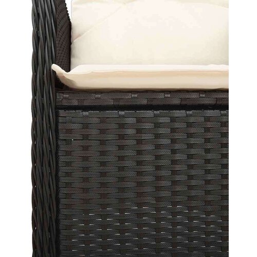 vidaXL 9-dijelni vrtni bistro set od poliratana s jastucima crni Cene