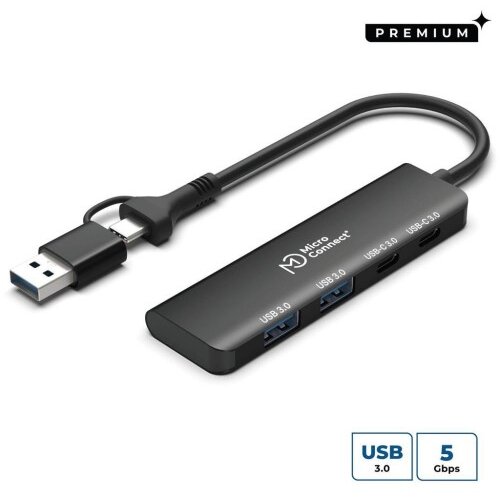 MicroConnect Premium USB-C hub 4-Port 2xUSB-A, 2xUSB-C Slike
