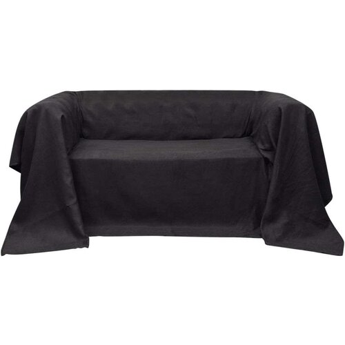 vidaXL Prevleka za Kavč Mikro Semiš Antracitna 140 x 210 cm Cene