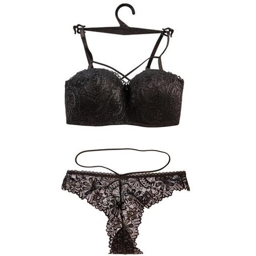Shining Ego ženski Basic Black Lace Komplet Slike