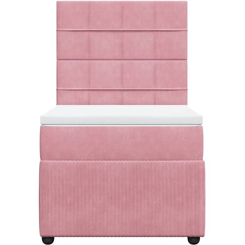 Box spring krevet s madracem ružičasti 80 x 200 cm bar&amp;scaron;unasti Slike