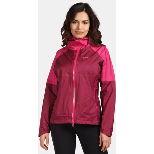 Kilpi Women's outdoor hardshell jacket HURRICANE-W Dark red