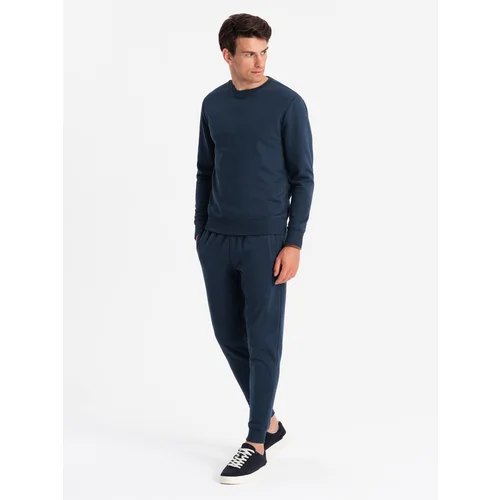 Ombre BASIC men's cotton sweatshirt set unbuttoned sweatshirt + joggers